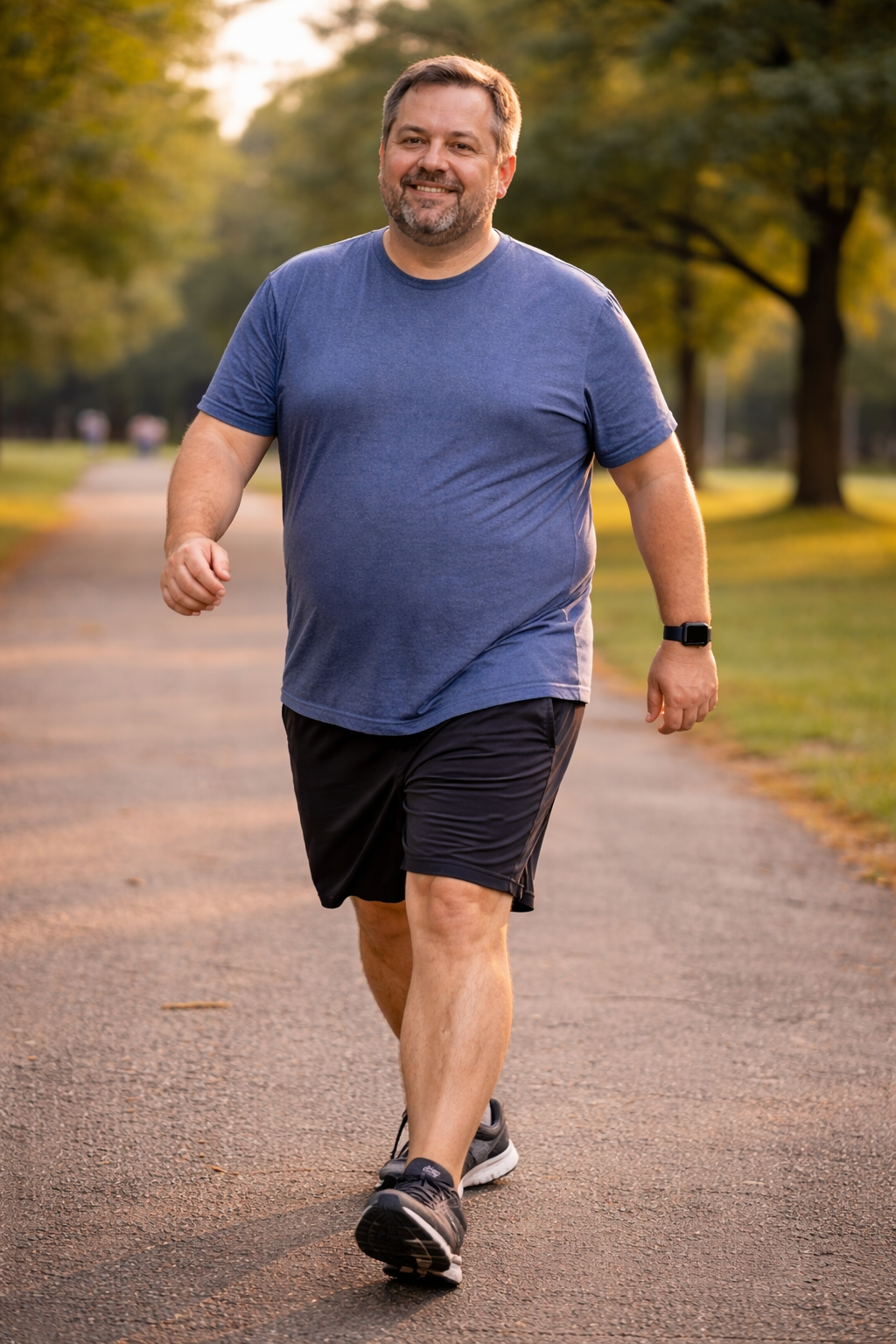 Man walking for exercise
