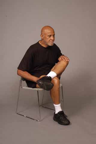 Seated figure-4 stretch